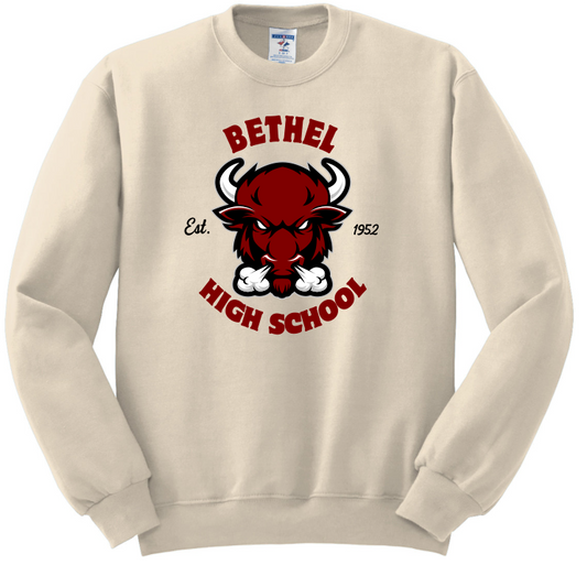 Bethel Bison Crewneck in Classic Cream Color